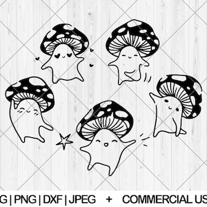 Fairy ring svg, Cute little mushroom svg, dxf, png, jpg, Mushroom dancing svg, Funny mushy svg, Kawaii mushroom svg, Instant Download