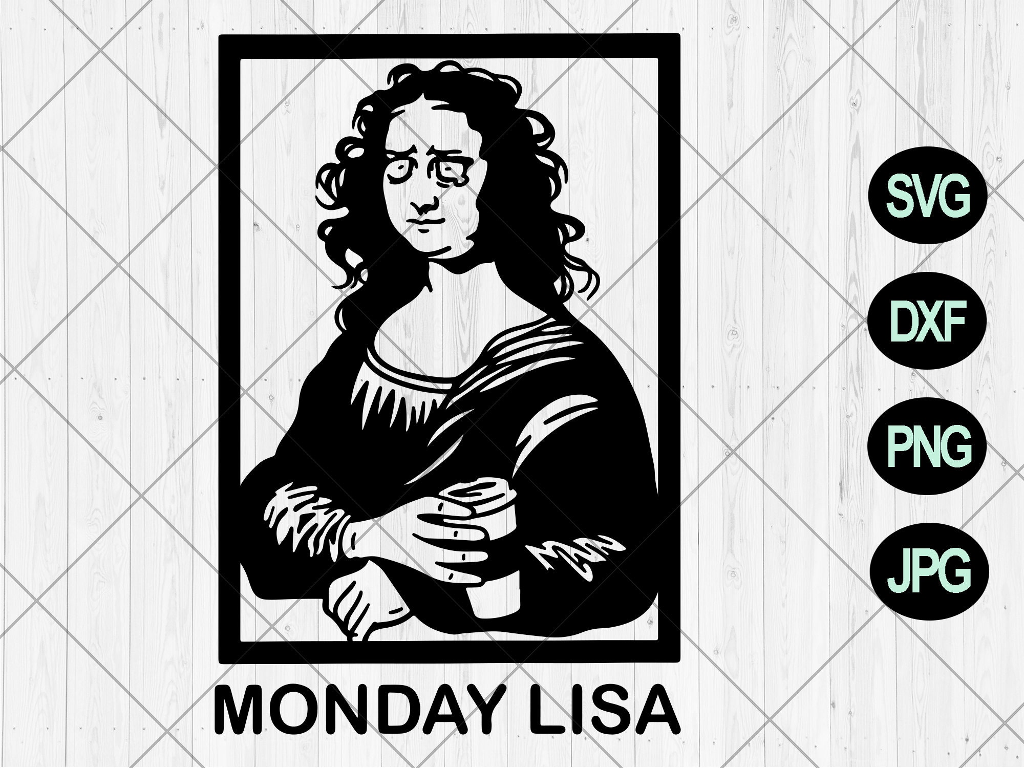 その他 Coffee Break Drawing of Mona Lisa Coffee Art, Mona Latte, Painted Using Only Coffee, Drinking