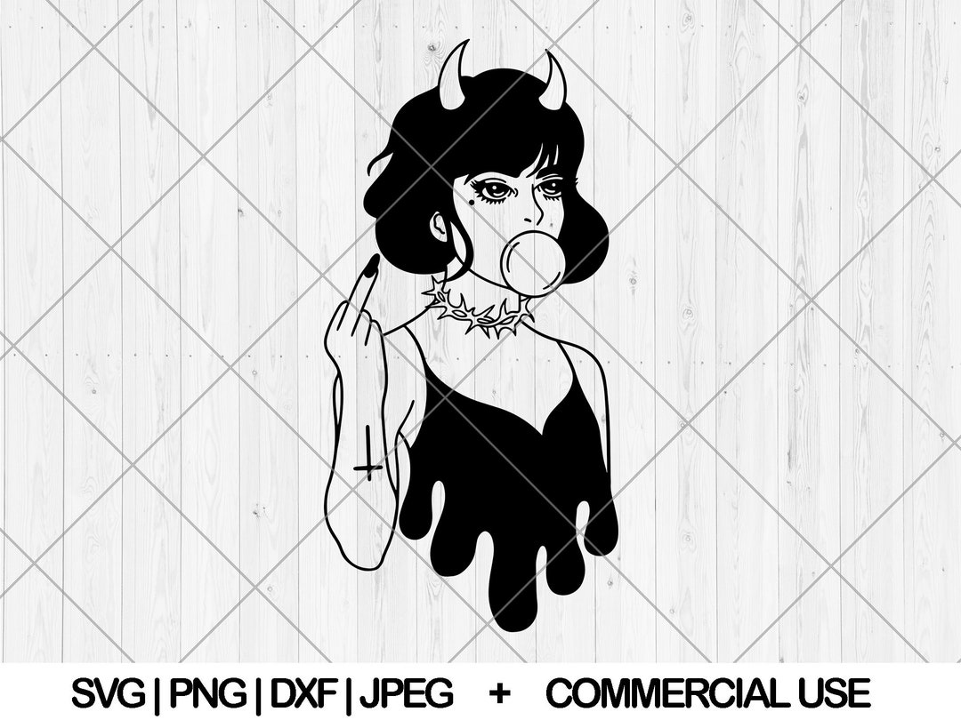 Baddie Svg Baddie Girl Svg Dxf Png Jpg Middle Finger Girl Etsy Australia