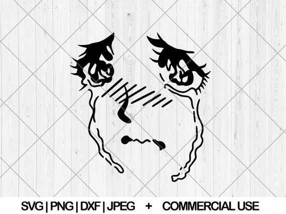 Crying anime eyes teenage vinyl rugs  TenStickers