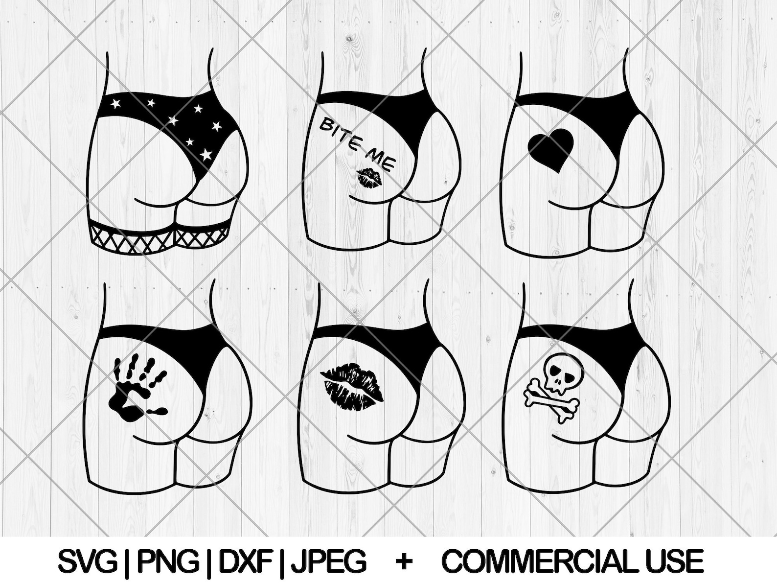 Booty Svg Bundle, Butt Svg, Dxf, Png, Jpg, Butt Painting Svg, Ass Svg