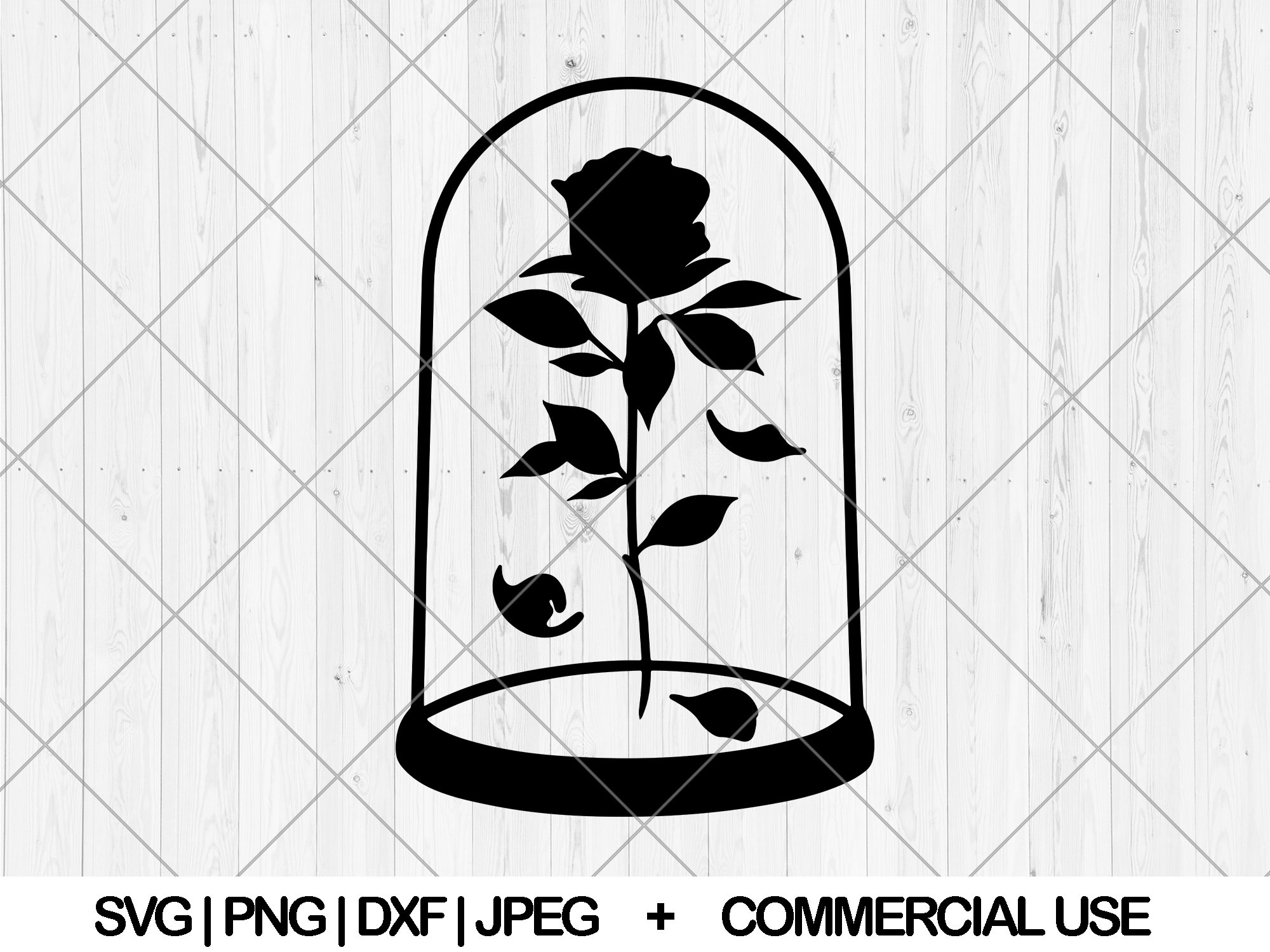 Enchanted Rose Svg Beast’s Rose Svg Dxf Png Jpg - Etsy Hong Kong