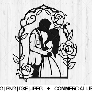 Paar zoenen svg, Bruidegom svg, dxf, png, jpg, Trouwkaart svg, De heer en mevrouw svg, Verjaardag paar svg, Geliefden svg, Instant Download