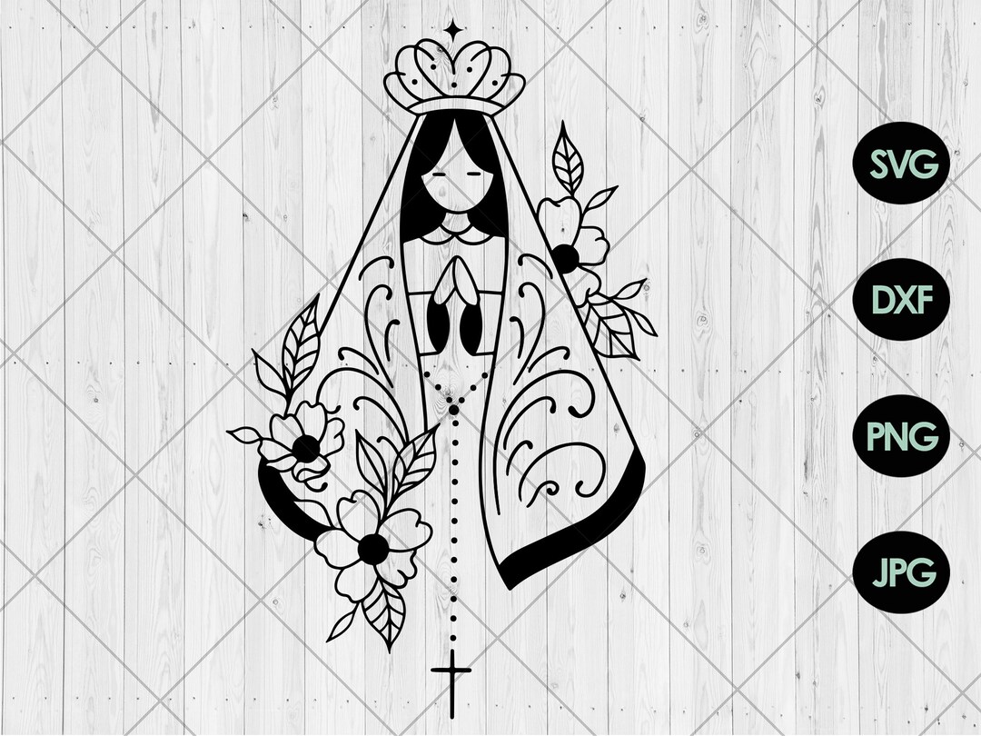 Virgin Mary Svg Our Lady of Guadalupe Svg Dxf Png Jpg - Etsy