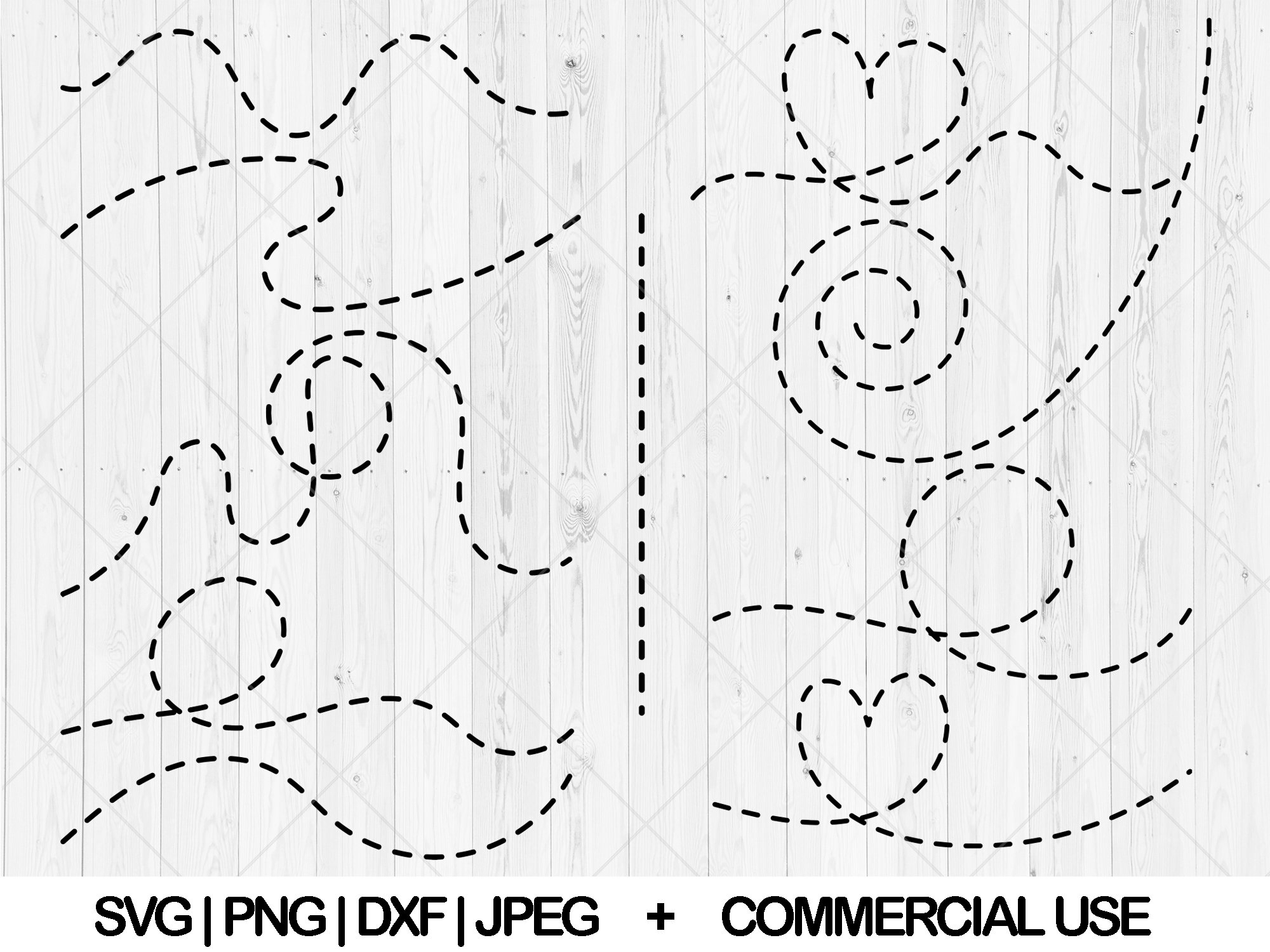 Dash lines svg bundle, Dashed lines svg, dxf, png, jpg, Dotted line svg, Travel route svg, Heart doodle lines svg, Line svg,Instant Download