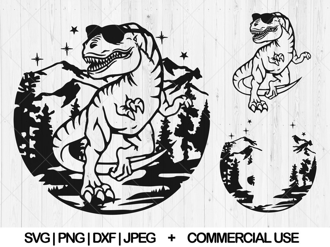 Dinosaur With Sunglasses Svg, Trex Svg, Dxf, Png, Jpg, Dinosaur Scene