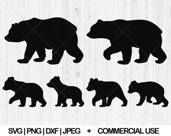 Beer familie svg bundel, Mama beer svg, dxf, png, jpg, Papa beer svg, Baby beer svg, Grizzly beer svg, Beer svg bundel, Instant Download