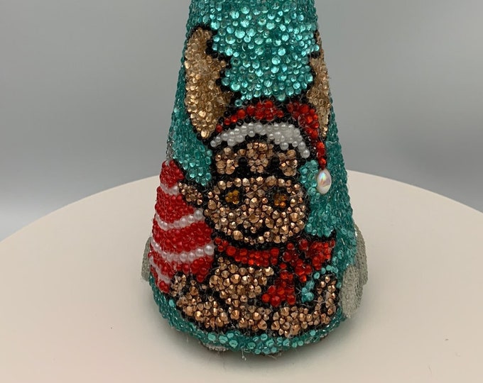 Sale! Sale! Sale! Tabletop Mosaic Rhinestone Christmas Petite 9" Holiday Decor
