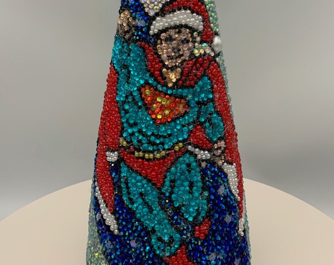 Rhinestone Marvel Superhero Superman Holiday Christmas Tabletop Tree