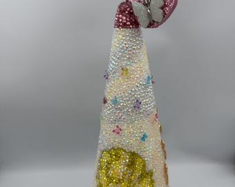 Rhinestone Christmas Tabletop Tree Decor Tribute to Dolly