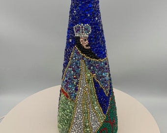 STUNNING!  3 Kings Gift of the Magi Hand-Crafted Rhinestone Christmas Tree Holiday Decor