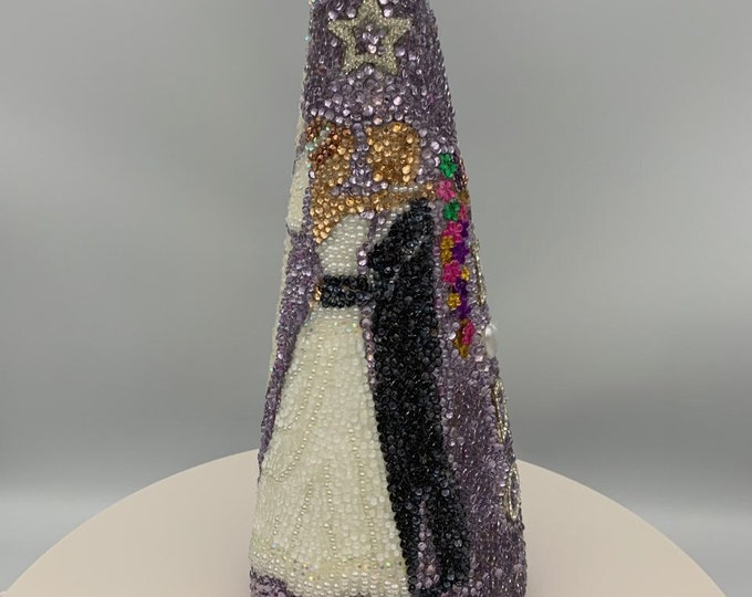 Rhinestone Bride & Groom Holiday Tree Decor