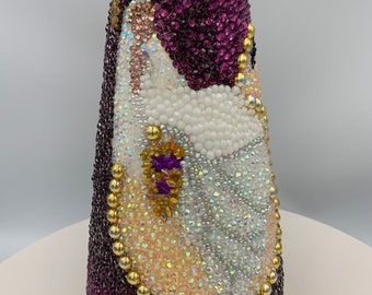 Festive Fall Autumn Bride and Groom Rhinestone Holiday Tree Decor