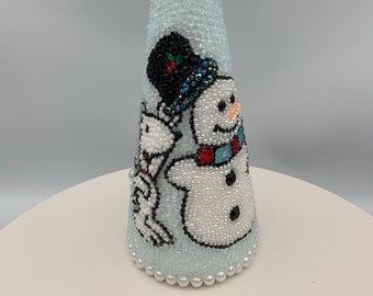Building a Snowman 9" Petite Tree Christmas Decor