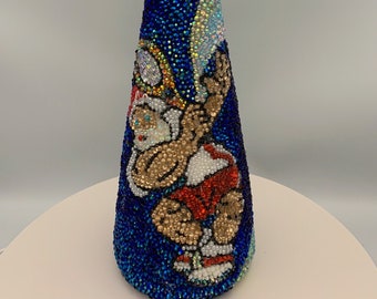 Tennis Santa Rhinestone Holiday Tabletop Decor