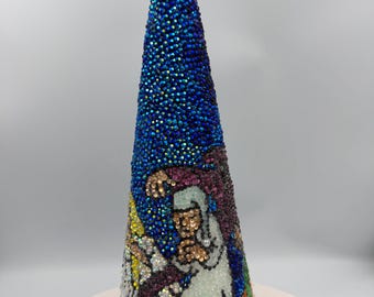 Scrooge and the 3 Spirits Rhinestone Christmas Tabletop Tree