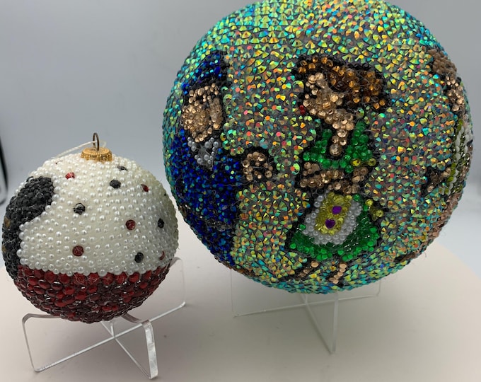 Tribute to the 1950's Honeymooners Large Ornament Rhinestone Ball