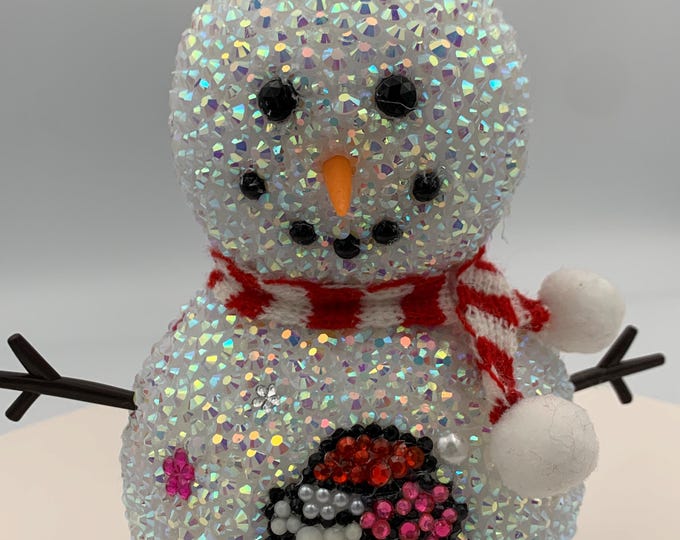 NEW! 6" Tall Tabletop Rhinestone Snowman Featuring Hello Kitty