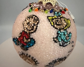 LARGE 5" Dance Off Rhinestone Huge Rhinestone Ornament Ball