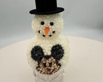 NEW! 4" Mickey Rhinestone Snowman Ornament
