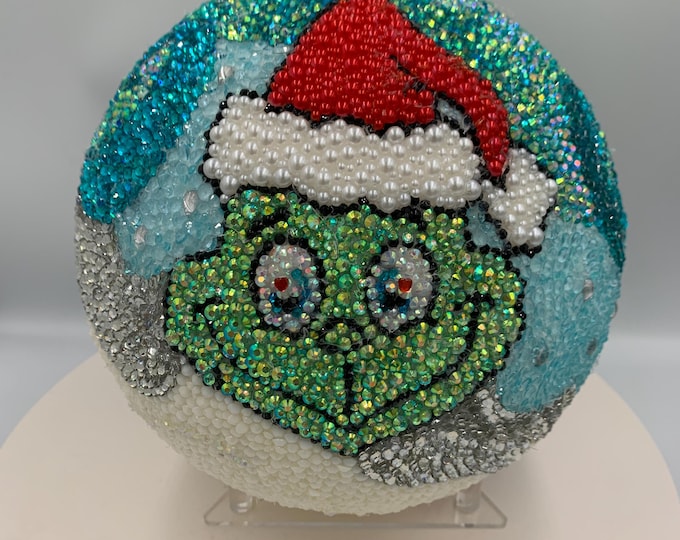 Grinch Christmas Ornament Ball: Rhinestone Decoration, Cindy Lou Who