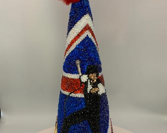 Help Yourself to this Tom Jones Rhinestone Tribute Tabletop Christmas Tree