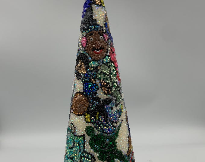 Christmas with ALL the Pixar Cartoon Characters! Rhinestone Tabletop Christmas Tree