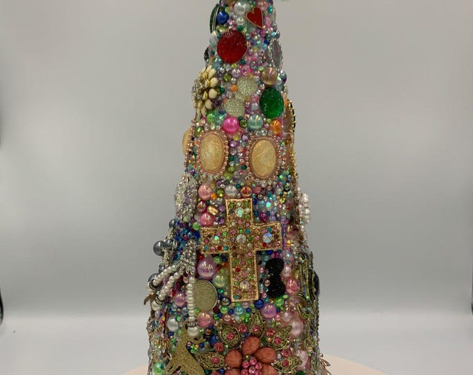 Millefiori Rhinestone Christmas Tabletop Tree