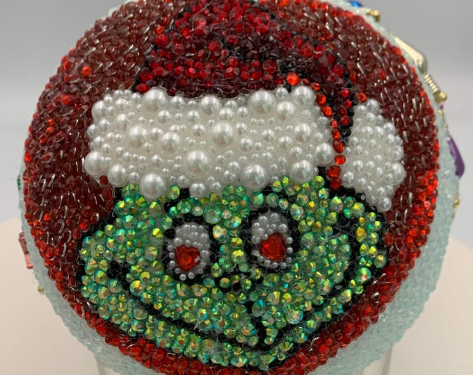 Stink Stank Stunk!  Grinch 5" Rhinestone Christmas Ornament Ball