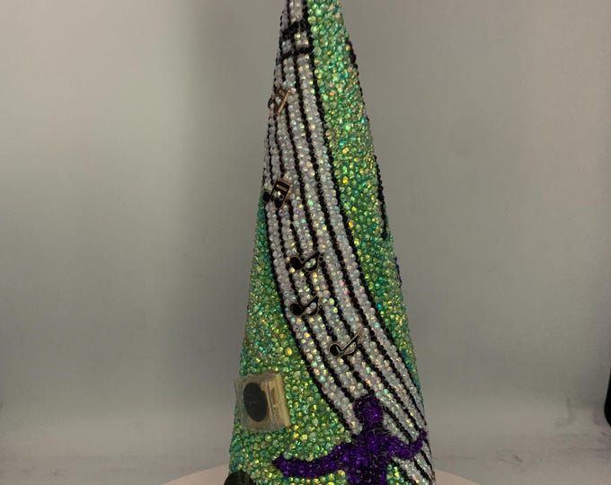 Tribute to Legendary Rockers Rhinestone Tabletop Christmas Tree
