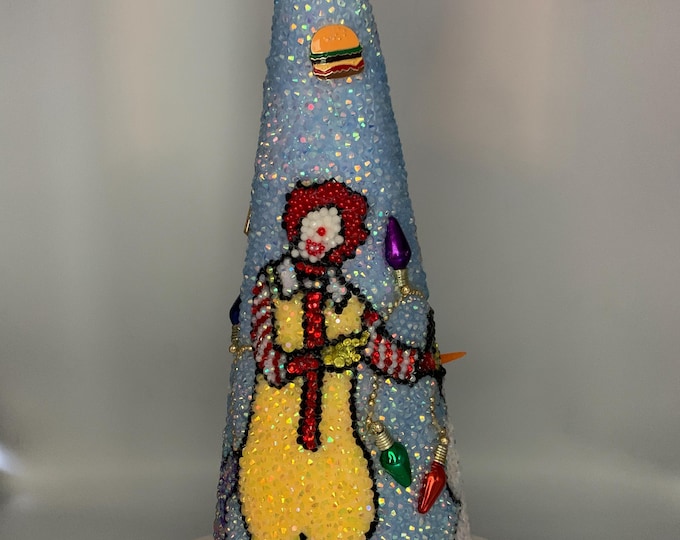 Happy Meal Mickey Dee's Rhinestone Tabletop Christmas Tree