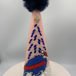Buffalo Bills Football - Custom Rhinestone Christmas Tabletop Tree
