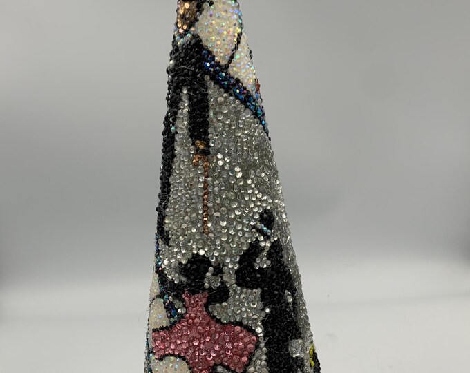 Tribute to the Silver Screen Stars Rhinestone Tabletop Christmas Tree