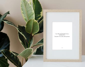 I Saw This and Thought of You Printable 5x7 Friendship Card + Minimalist Art Print