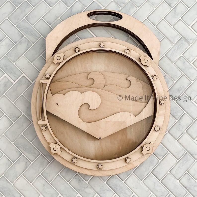 Interchangeable Wooden Porthole Wall Art for Nautical Decor Etsy