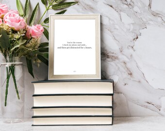 You're the Reason Printable 5x7 Friendship Card + Minimalist Art Print