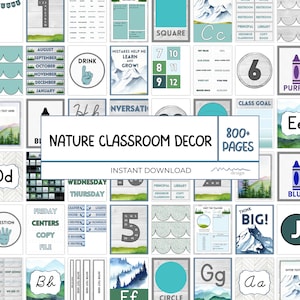 Digital File | Nature-Themed Classroom Decor Bundle - Over 800 Pages!