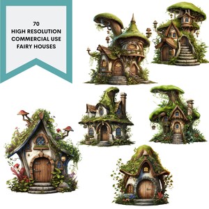 Fantasy Fairy House Bundle - 70 Unique High Resolution Files | Commercial Use Allowed