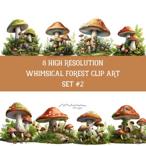 8 zauberhafte lizenzfreie Wald Vektorgrafiken, ideal für Kinderbuchkunst - Set 2