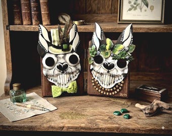 Frenchie/Boston Pop Art Style Table Art
