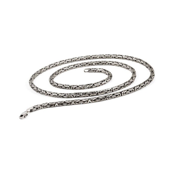 Silver King Chain Necklace for Men Unisex Biker Necklace Etsy