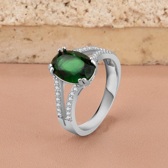 GREEN EMERLAD RING Magnificent Halo Ring Exotic Vivid Green Glow Color –  EmeraldLoveParaiba