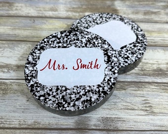 Personalized teacher coasters. Teacher gifts. Teacher paper weight. Teacher appreciation gift. Custom composition coasters