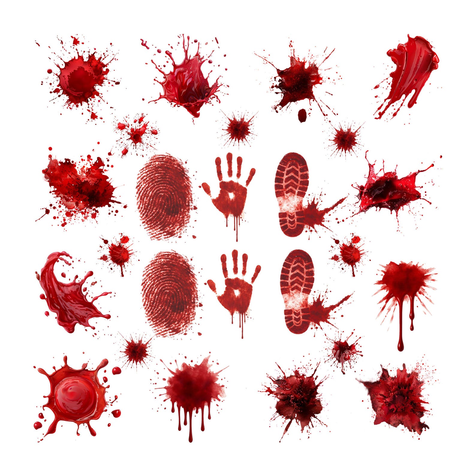 UV DTF Sticker Print Blood Splatter Element Sheet Decal, Tumbler Decal ...