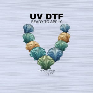 UV DTF Sticker print. Seashell vsplit helper tumbler decal. Permanent sticker  #5316