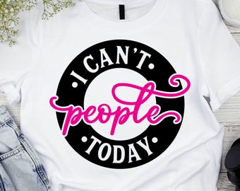 DTF ready to press transfer. I can't people today pink and black, Direct to film heat press transfer. DTF Print, Heat Transfer #11186