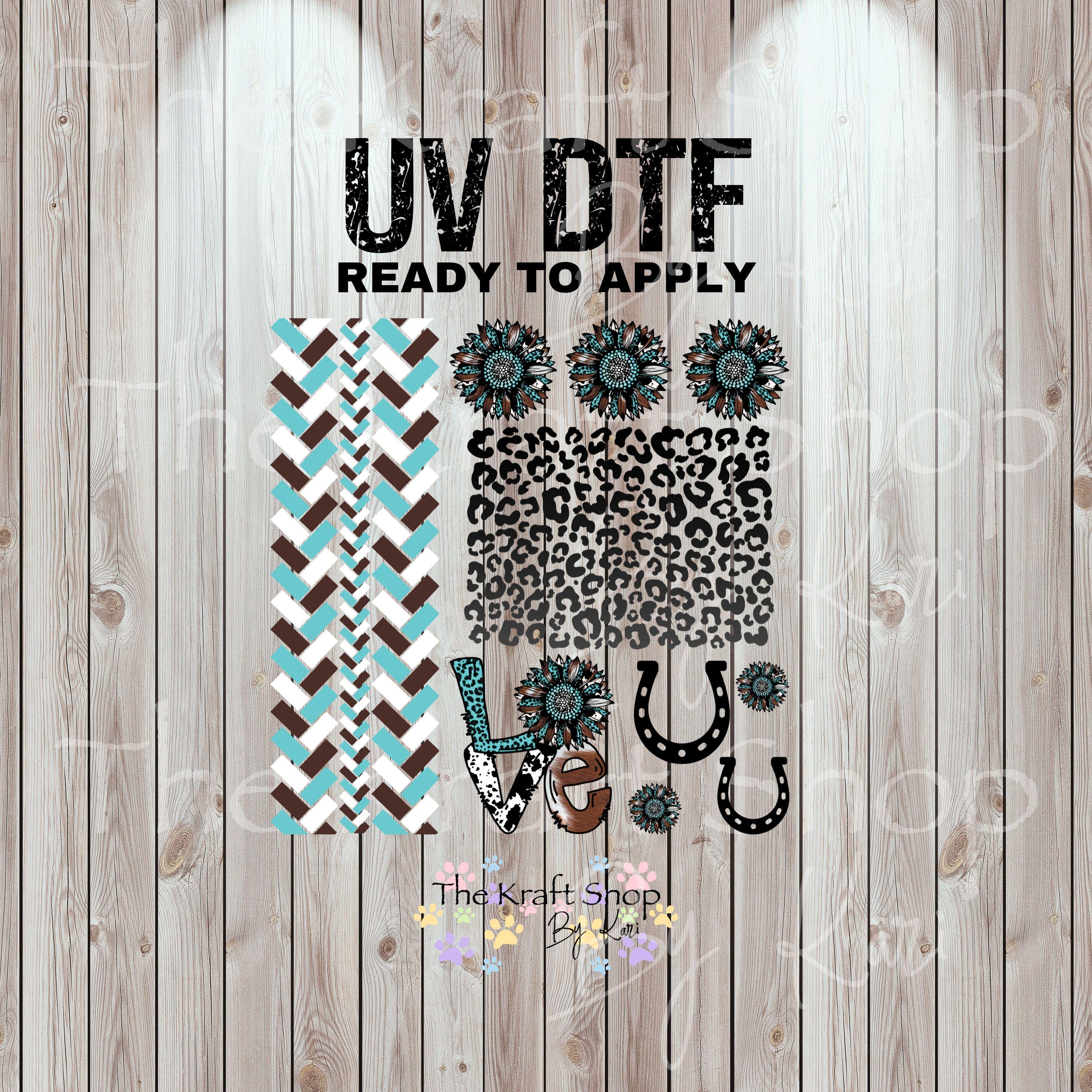 UV DTF Sticker Print. Small Braided Herringbone Teal Western Templates ...