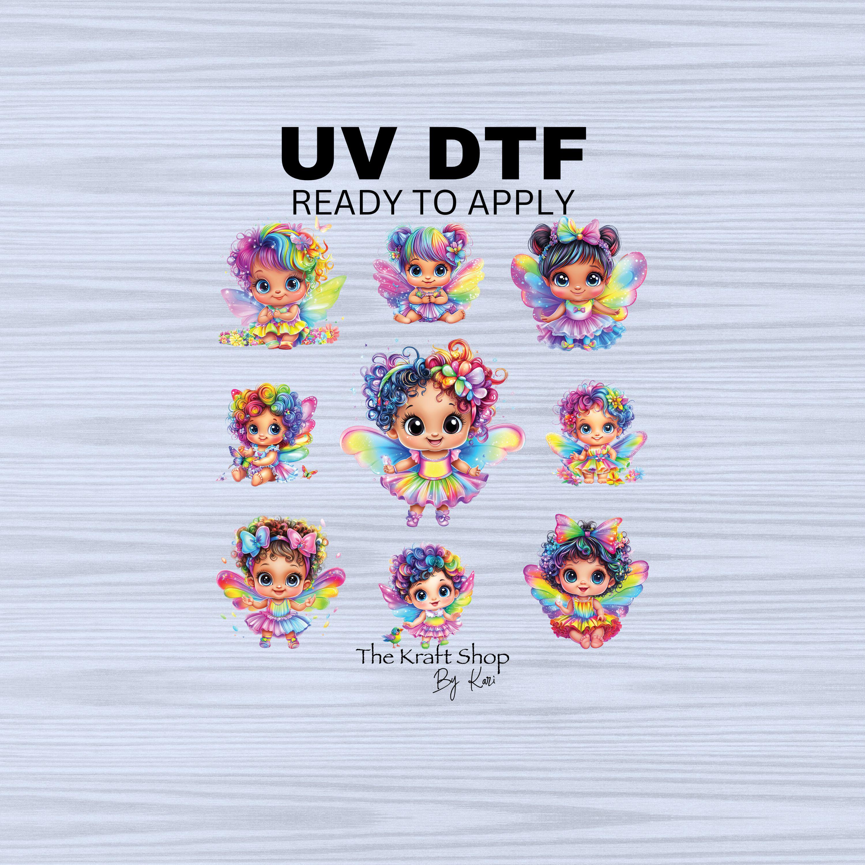 UV DTF Sticker Print. Rainbow Fairies Baby Fairy Element Bundle of ...