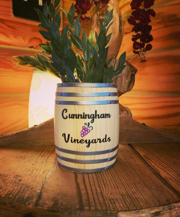 Personalized Rustic Mini Wine Barrel Decorations. Perfect for Etsy