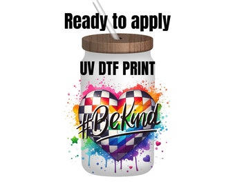 UV DTF Sticker Print. Rustic Pew Decal, Tumbler Decal, Permanent Sticker. Uv Wrap for Glass Can ...